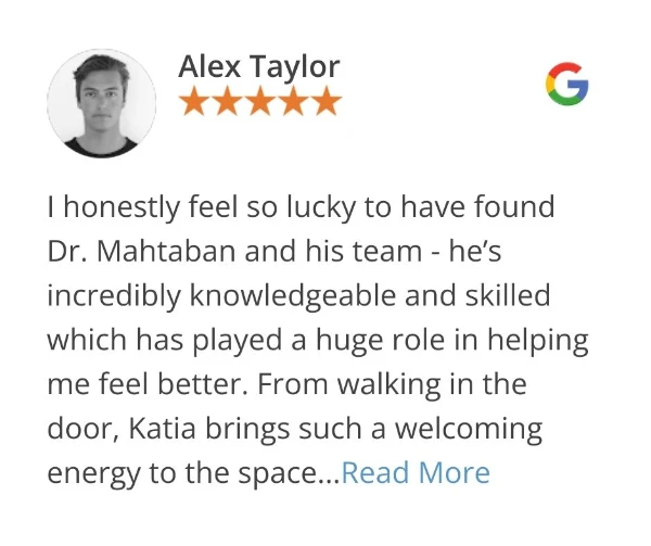 Google review of Alex Taylor