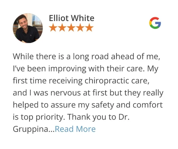 Google review of Elliot White