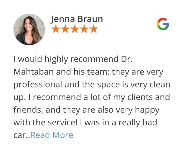 Foot & Ankle Pain 5 Google review of Jenna Braun