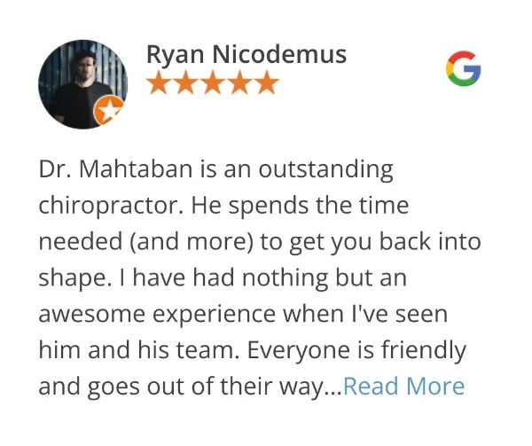 Foot & Ankle Pain 8 Google review of Ryan Nicodemus